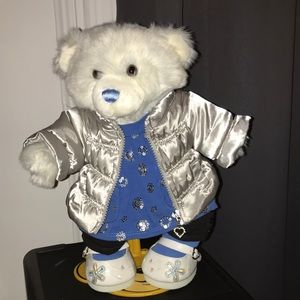Build A Bear w/clothes and stand